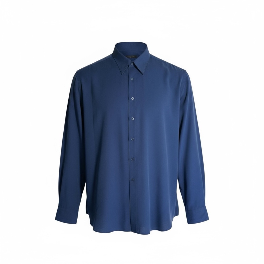 Donna Karen Men's XL Blue Long‎ Sleeve Button-Up Shirt